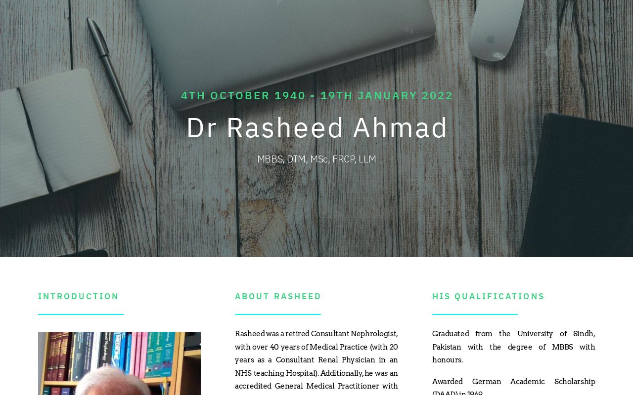 Dr Rasheed Ahmad